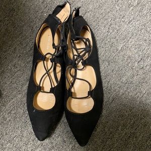 Size 8. Express Black flats.